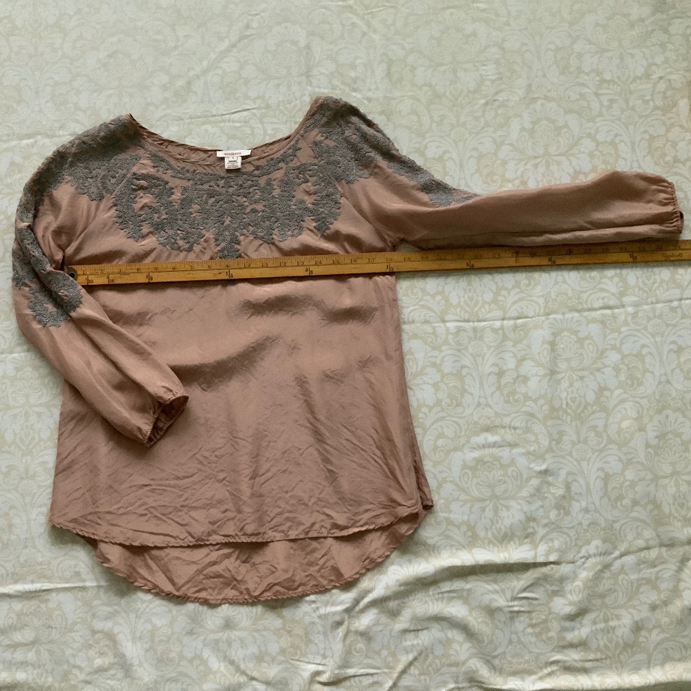 Silk embroidered blouse